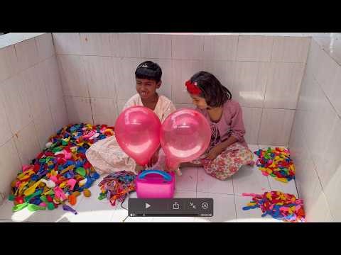 Snake Rocket Balloons Blowing Machine & Popping Quickly