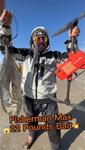 Fisherman Max maxmuim capacity test, never fails to impress! FD2 lifted a 22lb jack into the air in 25mph winds. Htownanglers | Swellpro