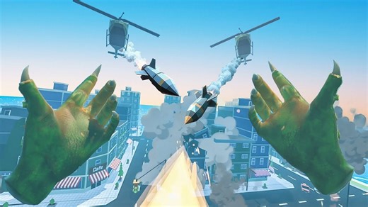 我变成了大怪兽，就只为了薯条和汉堡？-City Destruction VR