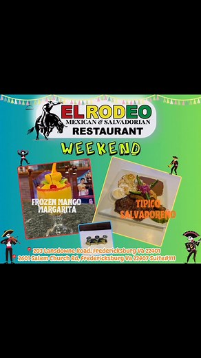 @ElRodeoMexican&SalvadorianRestaurant 📍203 Lansdowne Road, Fredericksburg Va 22401 📍2601 Salem Church Road, Fredericksburg Va 22407 Suite#111 | El Rodeo Mexican & Salvadorian Restaurant