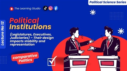 Political Institutions Explained | Legislature, Executive Judiciary | Political Science Lecture 12 | Paulo De Tarso Henriques