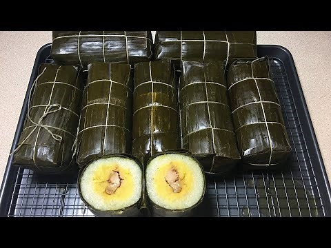 Bánh Tét Làm Nhanh Đẹp Cách Nấu Bảo Đảm Ngon - Cylindrical Sticky Rice Cakes Instant Pot