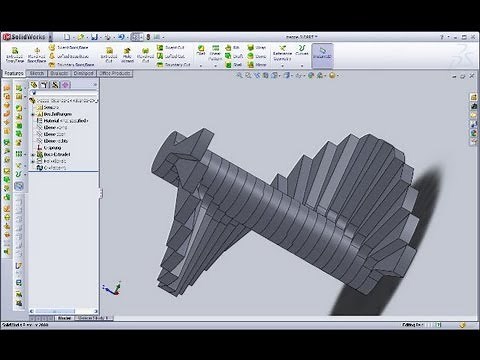 5.7 Treppe - Spiral Staircase - SolidWorks 2010/2012 Training - Curve driven pattern