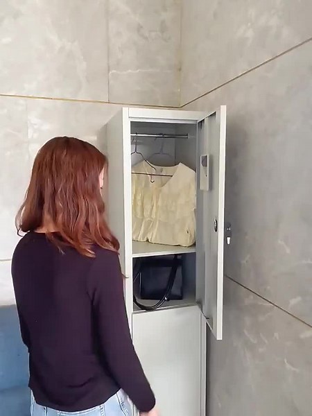 Single Door Locker Metal Cabinet With Lock Employee Storage Cabinet Office Wardrobe Storage Locker Shoe Cabinet