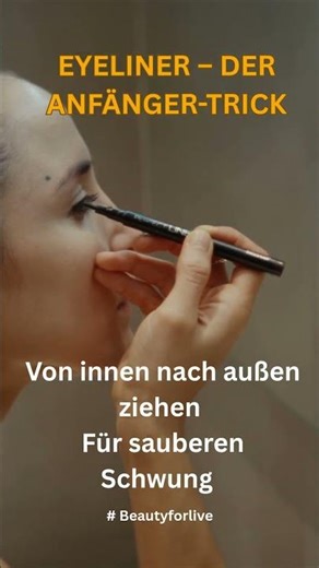 Eyeliner – der Anfänger Trick.#EyelinerTipps #MakeupFürAnfänger
