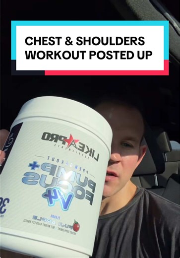 CHEST & SHOULDERS 30 minutes PRE TRAINING - 1 scoop Pump & Focus W/ 1 scoop peak Power 1/2 scoop glycotrix Intra - 1 scoop EAA/electrolytes 3 sets incline smith machine press 8-12 reps 3 sets machine neutral grip press 8-12 reps 3 sets cable fly 8-12 reps 3 sets seated machine press 8-12 reps 3 sets machine laterals 8-12 reps Cardio - Incline treadmill 20 minutes 6.0 incline 3.4 speed #tiktok #workout #tiktokshop #likeaprosupplements #preworkout