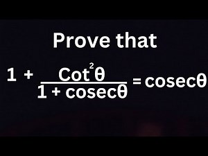 Prove that 1 + {Cot^2A/(1 + CosecA)} = CosecA