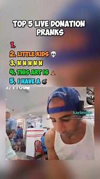Top 5 Live Donation Pranks #top5 #ranking #livestream #donation #pranks #funny #fyp