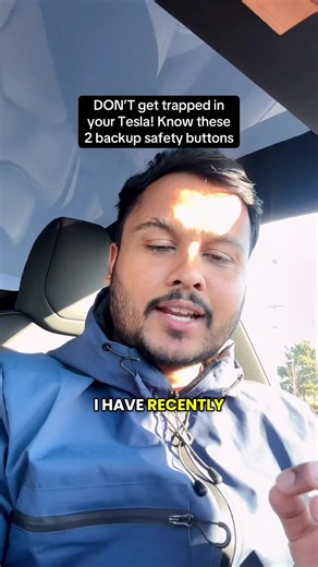 Tesla hidden backup controls: shift buttons and manual door release