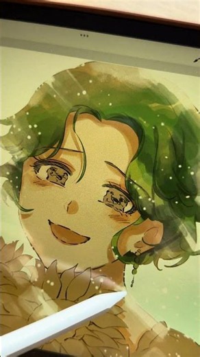 Drawing a Girl Holding a Sunflower Bouquet #asmr #anime #animeart #foodart #relaxingsounds