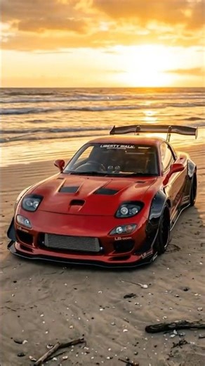 Found in the Beach… Rebuilt Into a Liberty Walk RX-7 💥 #MazdaRX7#LibertyWalk#carrestoration