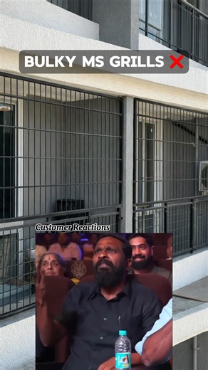 Bulky MS Grills ❌Invisible Grills ✅Safety without blocking your view.Upgrade your balcony today.