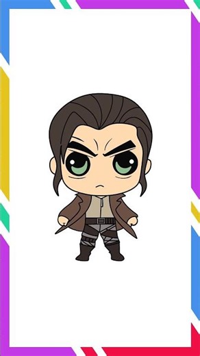 Drawing Eren Yeager | AOT Cartoon Easy