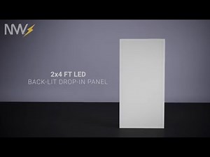 NuWatt Lighting 2x4 LED Flat Panel Light for Drop Ceiling, T-Bar Grid, or Lay In Light Fixtures