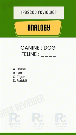 Analogy CSE Review #CSEReviewer #CSEReview #CSE | Ipassed Review Center