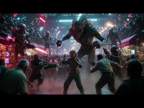 Alien Pirates Attacked a Space Market… Then 3 “Retired” Humans Destroyed Them in 10 Seconds