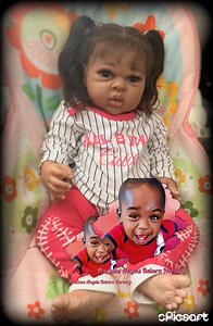 I am a reborn doll artist and I am sensitive about my ish. 💯😚 I brought this beautiful reborn doll picture to life that I made by using an animated AI app. Reborn dolls do not actually move or wave or smile I just use this app for fun and entertainment purposes only. #babiesoftiktok #fypシ #dolls #trending #BlackTikTok #babies #rebornsoftiktok #reborndoll #funsize #BlackTikTok #toddlersoftiktok | Precious Angels Reborn Nursery