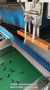 Smart Machine Moves Parts From Mold To Bin #FastWork #CleanMove #PartMaker | YNP Media