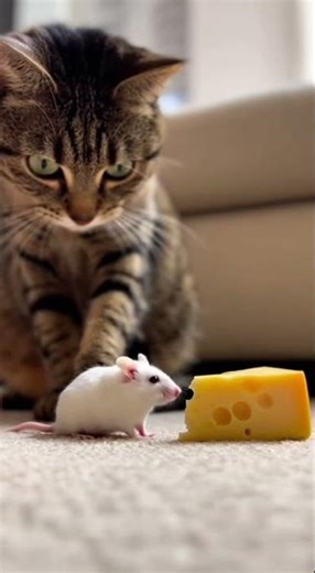 Can the mouse eat the cheese? Discover the secret now #mice #cheese #food