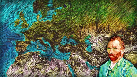 van Gogh style wind map