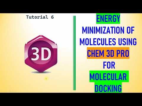 Energy minimization of molecules using Chem3D for Molecular Docking | Chem3D Energy Minimization
