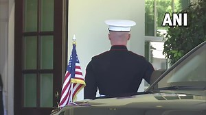 #WATCH | Washington DC: PM Narendra Modi leaves from the White House after his bilateral meeting with US President Joe Biden. He will attend the first in-person Quad Leaders' Summit later today. | Asian News International (ANI)