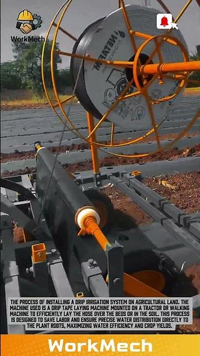 AS MUCH AS FAST!The Drip Irrigation System Installation Process on Modern Farmland#machine#workmech