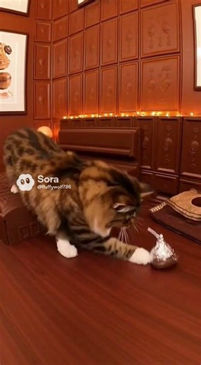 meet the ￼Chocolate Maine coon chip cat.