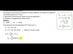 Résoudre un problème en utilisant une suite arithmétique