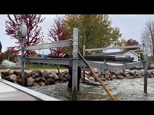 Easy Boat Lift Removal Over 4 Ft. Rock Wall/ Sea Wall