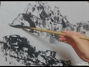 산 풍경 그리기 2