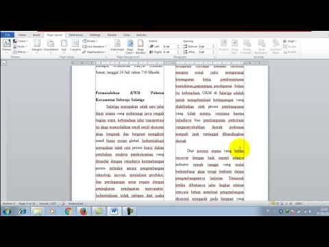 Cara membuat 2 kolom dalam microsoft word