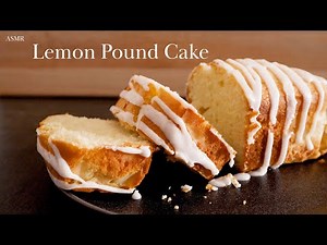 [ASMR] How to Make 1.3kg of LEMONY Lemon Pound Cake Recipe Video || Robert Wu