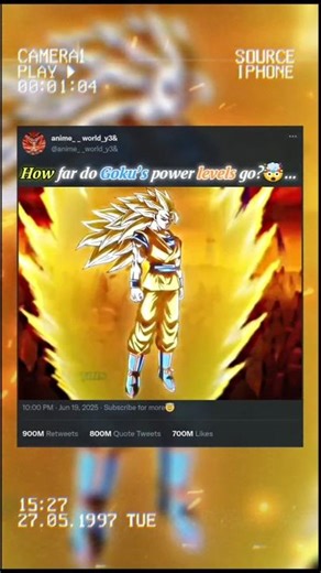 Goku power level😱 #anime