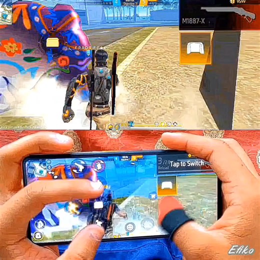 Epic 4-Finger Handcam Gameplay in Free Fire