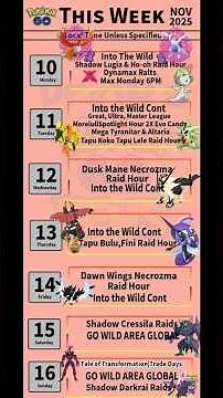 This Week in Pokémon GO – Nov 10 to Nov 16 Events & Highlights! #PokemonGo #pokemongoevents