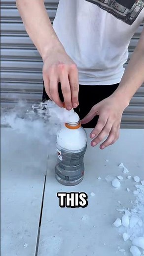 What happens if you put dry ice in a bottle