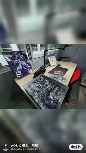 Deluxe airbrush and builder room setting and setup done ! #gunpla #diorama #airbrush #workshop