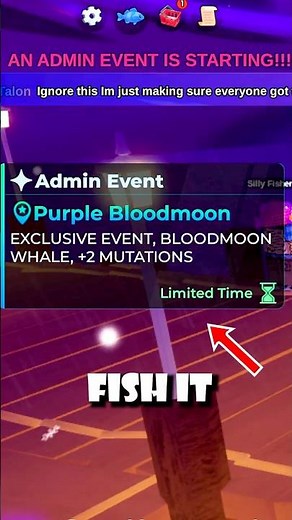 New Purple Bloodmoon Admin Event Fish It! 🐟 is INSANE #roblox #shorts