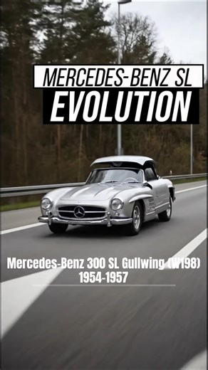 Mercedes Benz SL-Class Evolution | Then vs Now #mercedes #carevolution #cars