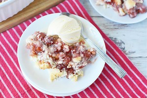 Cherry Cobbler with Cake Mix - BubbaPie