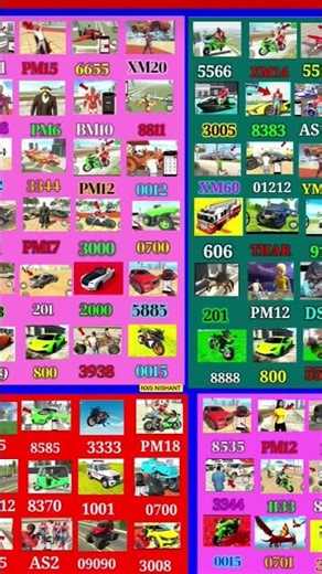 Indian Bikes Driving 3D || All NEW CHEATS CODES #shorts #short