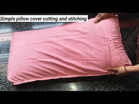 Simple pillow cover cutting and stitching Diy Ruffleyfrill Envelope cushion cover ...