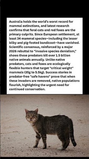 The Dark Secret of Australia’s Mammal Extinction 🇦🇺🐨 #wildlife #facts #shorts