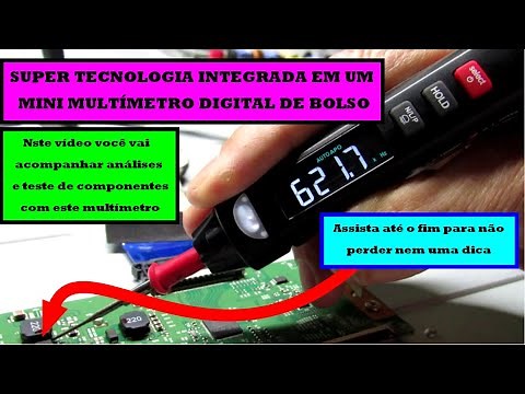Como encontrar defeitos fazendo análise e testando peças com o super multímetro digital de bolso#390
