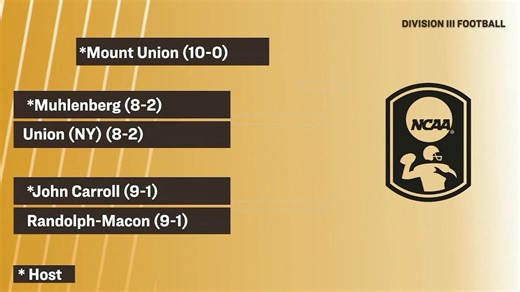 Mount Union earns a first-round bye of the 2025 NCAA Championship Playoffs! The Purple Raiders will host the first-round matchup winner between Muhlenberg and Union (NY) in the NCAA Second Round on Saturday, November 29! | Mount Union Purple Raiders