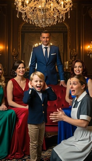 At the lavish Carter mansion, billionaire Alexander shocked high society when he told his 6-year-old son: ‘Today, you will choose who should be your mother.’ The boy glanced at the three glamorous women smiling with diamonds and ambition—then pointed at the maid. ‘I choose Isabella. She’s the only one who cares about me.’ Gasps filled the room, one woman sneered: ‘A maid? Really?’ while Alexander froze... The crystal chandelier glittered above the Carter mansion, but the air was heavy, charged l