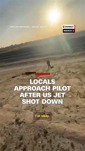 After the shooting down of three US F-15 jets in an apparent friendly fire incident, video from social media shows locals approaching one of the crew who ejected from the aircraft. Locals ask them if they are okay before thanking the pilot for their help. Follow live updates: https://cnn.it/4bl9KQc | CNN