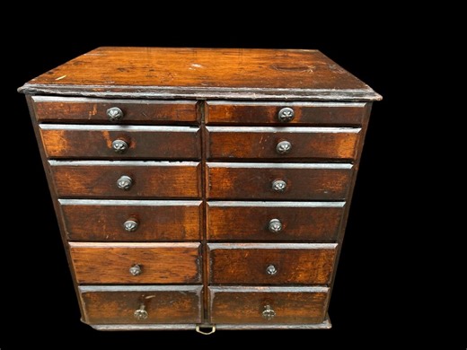 Antique Watch Parts Cabinet – 12-drawer Oak Chest – Dovetailed Jewelry or Hardware Storage - Etsy
