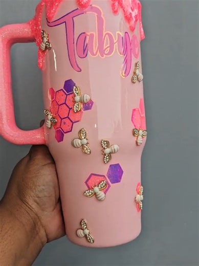 Custom made bumblebee tumbler #fyp #tumblertok #CraftTok #CustomTumbler #GlitterTumbler